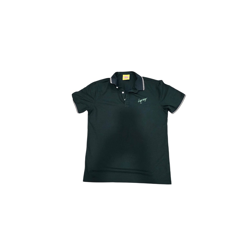 Loosey Loves You Green Polo‎ Shirt Large Retro Streetwear Y2K Style